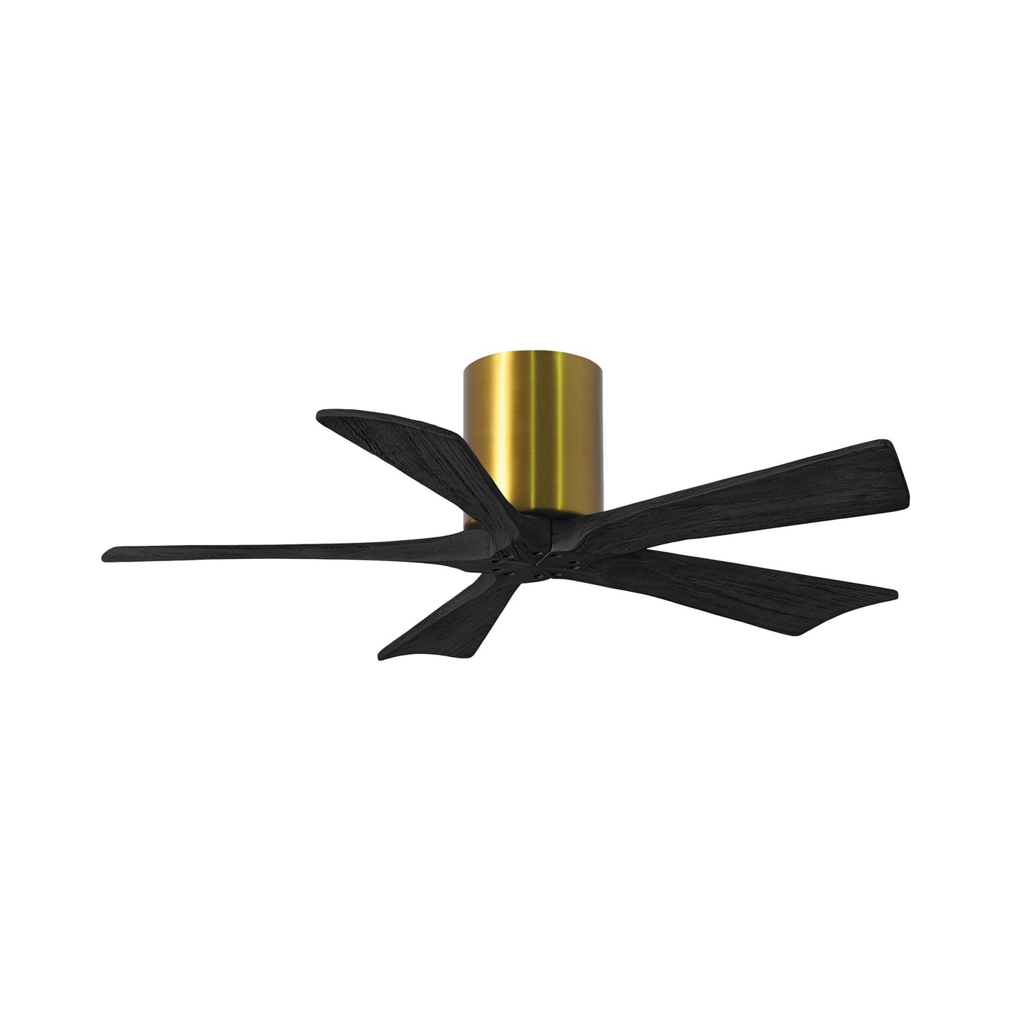 Irene IR5H Indoor / Outdoor Ceiling Fan in Brushed Brass/Matte Black (42-Inch).