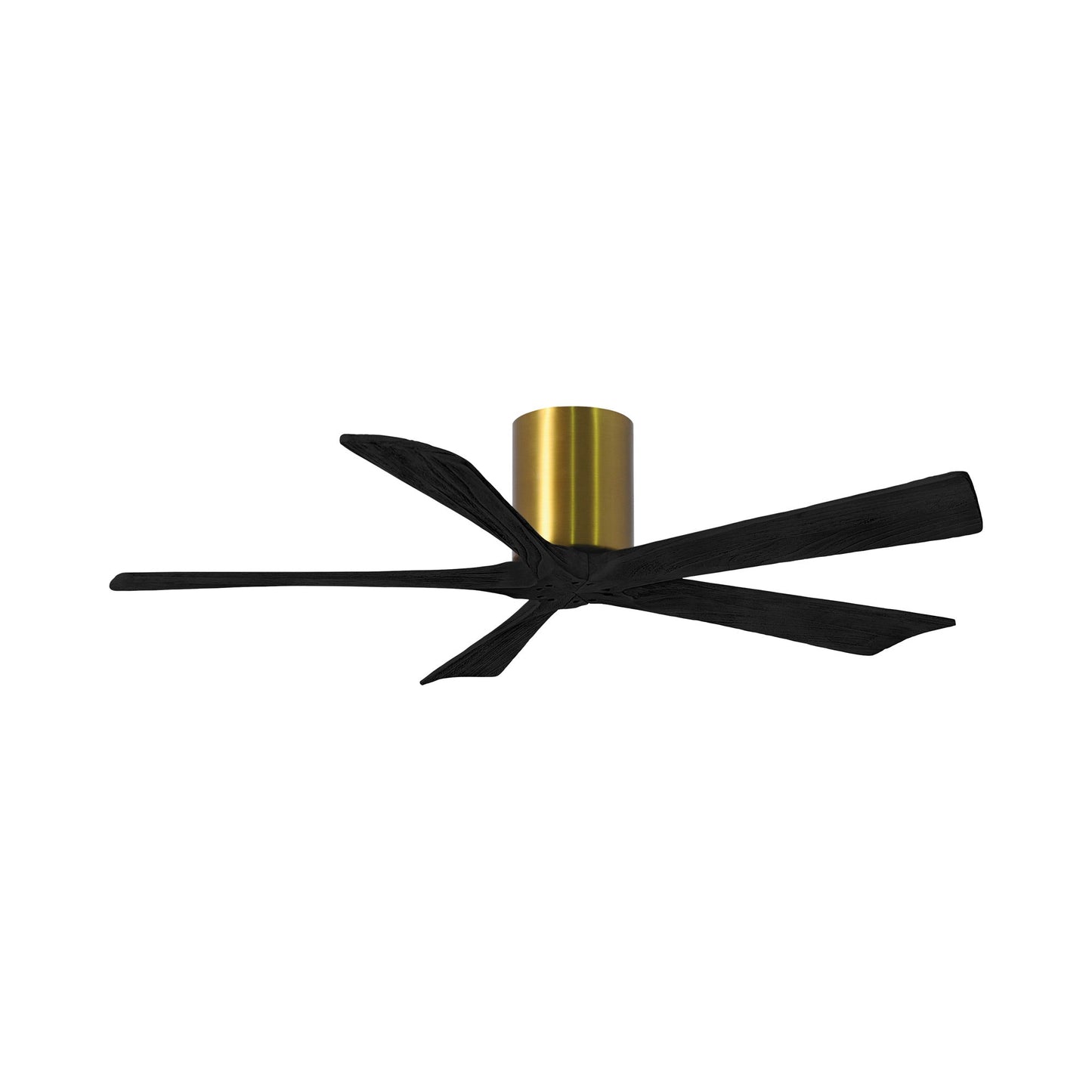 Irene IR5H Indoor / Outdoor Ceiling Fan in Brushed Brass/Matte Black (52-Inch).