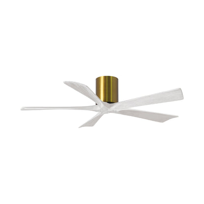 Irene IR5H Indoor / Outdoor Ceiling Fan in Brushed Brass/Matte White (52-Inch).