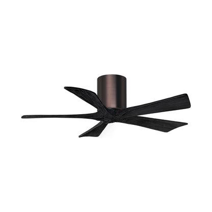 Irene IR5H Indoor / Outdoor Ceiling Fan in Brushed Bronze/Matte Black (42-Inch).