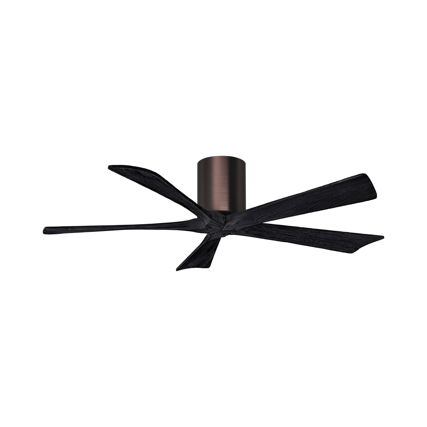 Irene IR5H Indoor / Outdoor Ceiling Fan in Brushed Bronze/Matte Black (52-Inch).