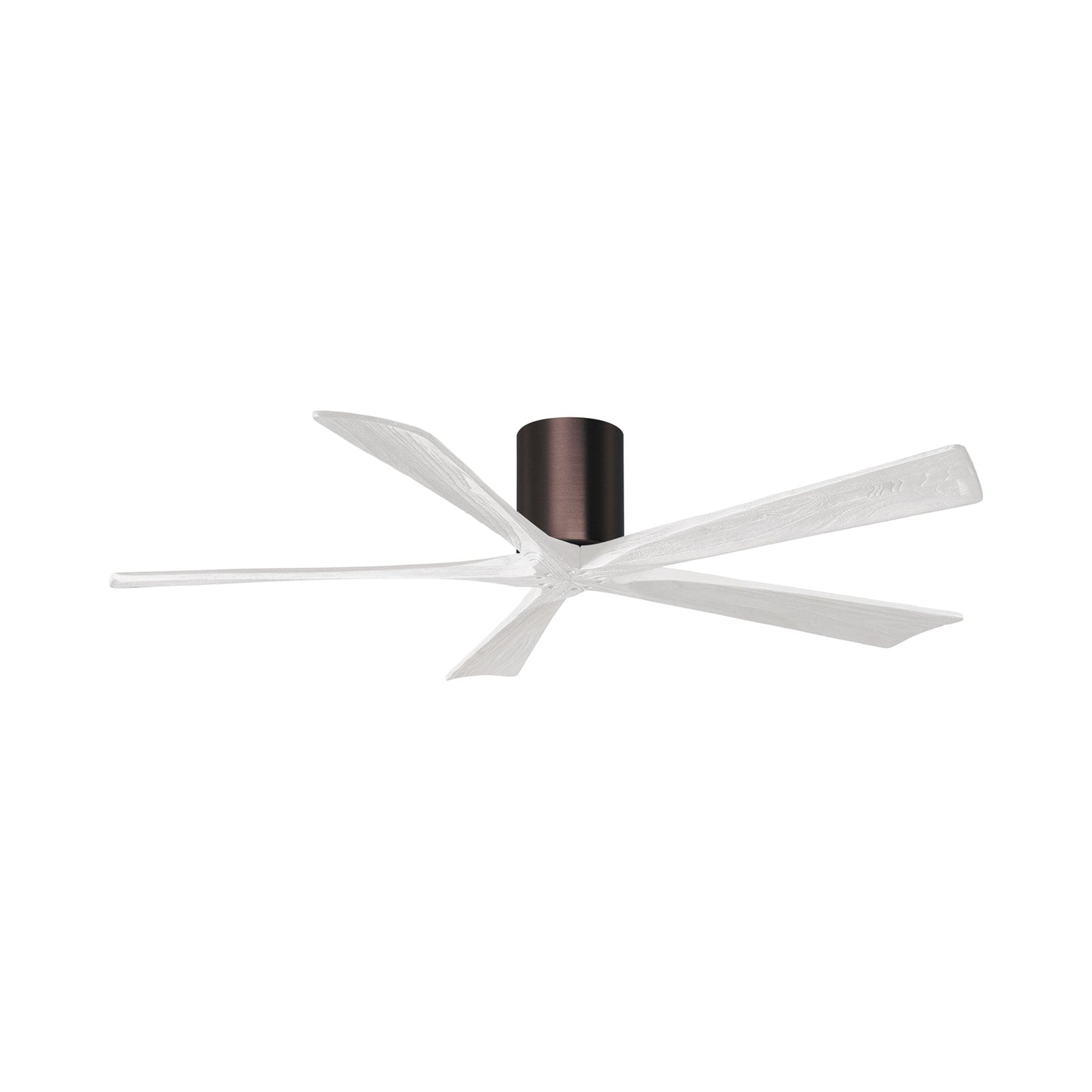 Irene IR5H Indoor / Outdoor Ceiling Fan in Brushed Bronze/Matte White (60-Inch).