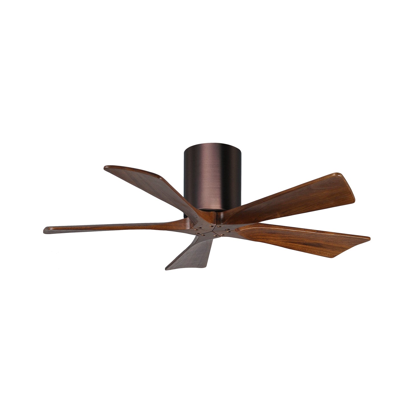 Irene IR5H Indoor / Outdoor Ceiling Fan in Brushed Bronze/Walnut (42-Inch).