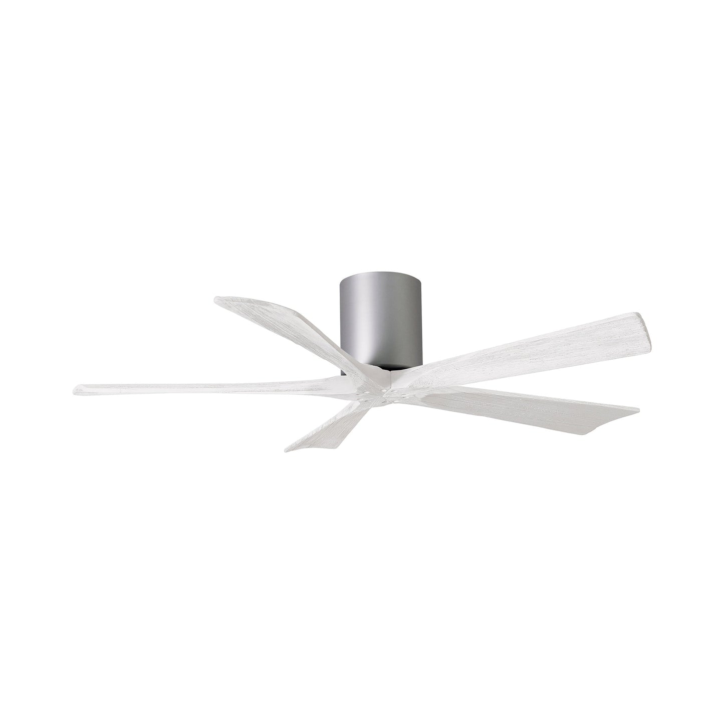 Irene IR5H Indoor / Outdoor Ceiling Fan in Brushed Nickel/Matte White (52-Inch).