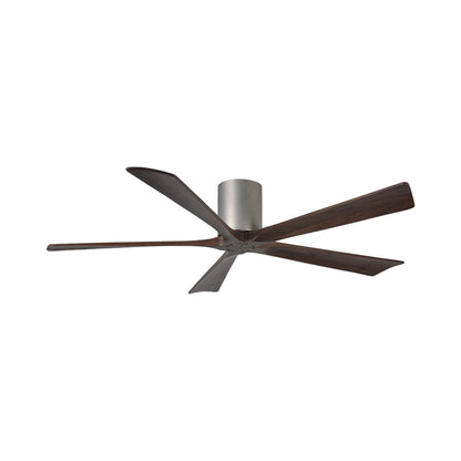 Irene IR5H Indoor / Outdoor Ceiling Fan in Brushed Nickel/Walnut (60-Inch).