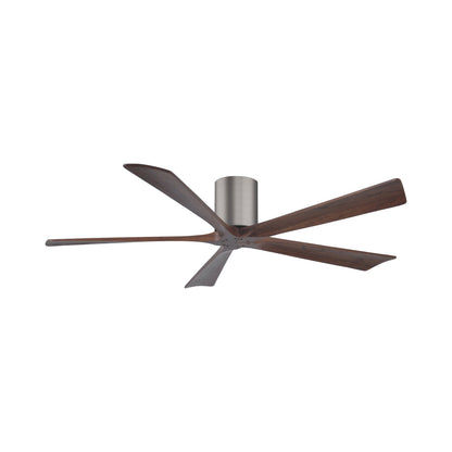 Irene IR5H Indoor / Outdoor Ceiling Fan in Brushed Pewter/Walnut (60-Inch).