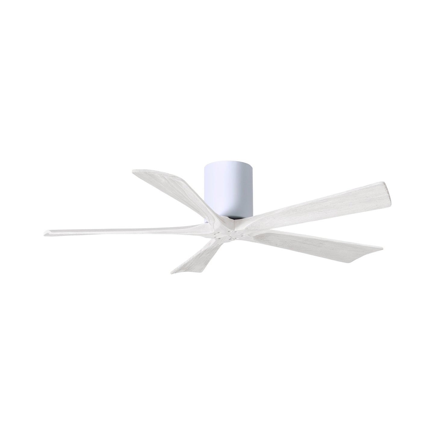 Irene IR5H Flush Mount Ceiling Fan in Gloss White/Matte White (52-Inch).