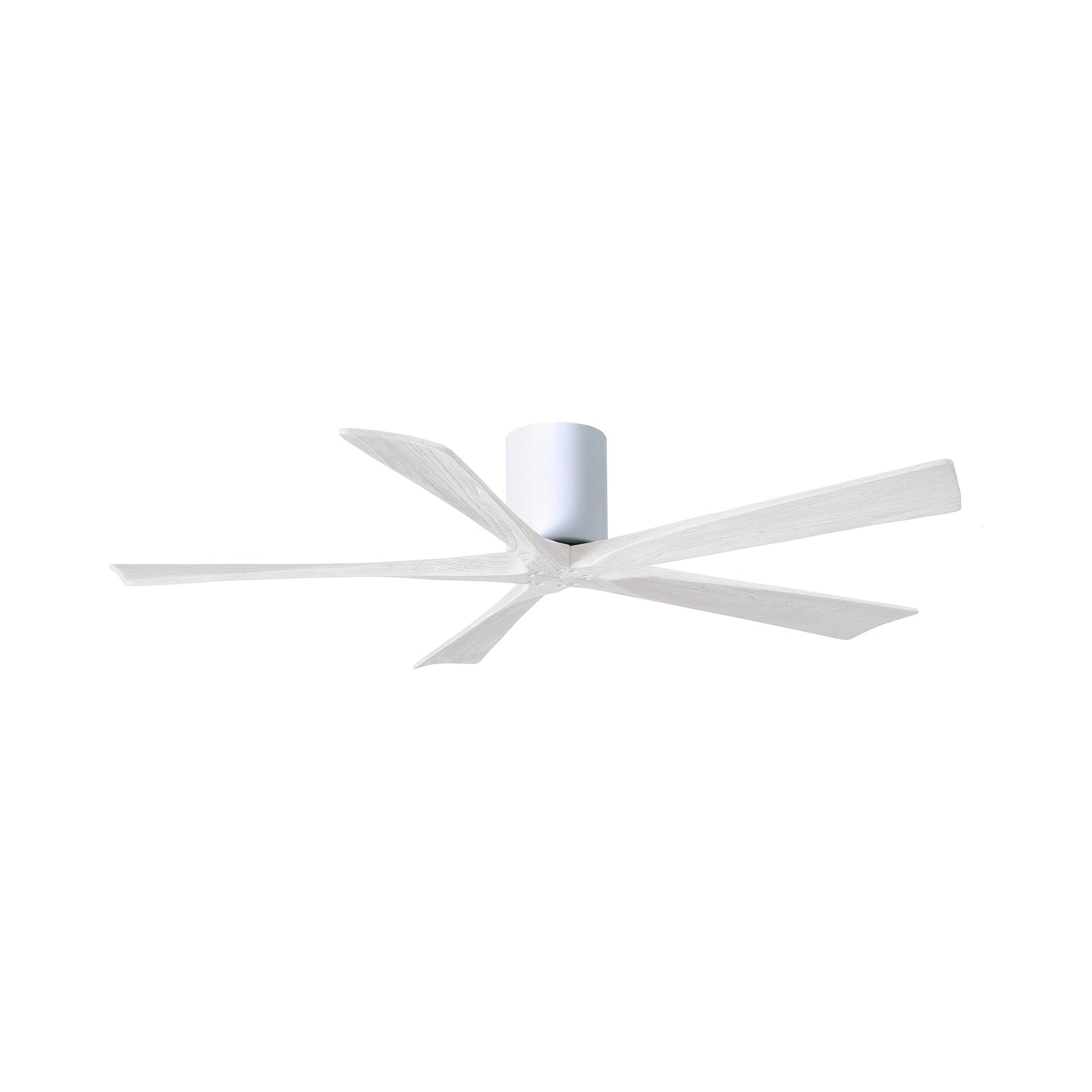 Irene IR5H Flush Mount Ceiling Fan in Gloss White/Matte White (60-Inch).