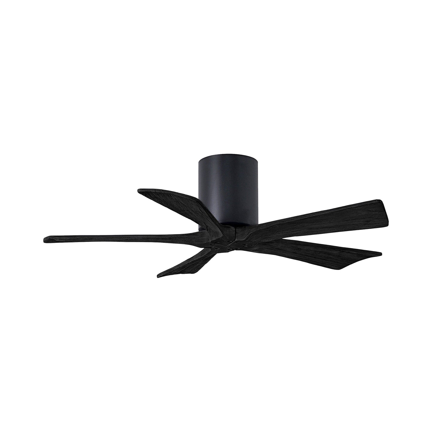 Irene IR5H Flush Mount Ceiling Fan in Matte Black/Matte Black (42-Inch).