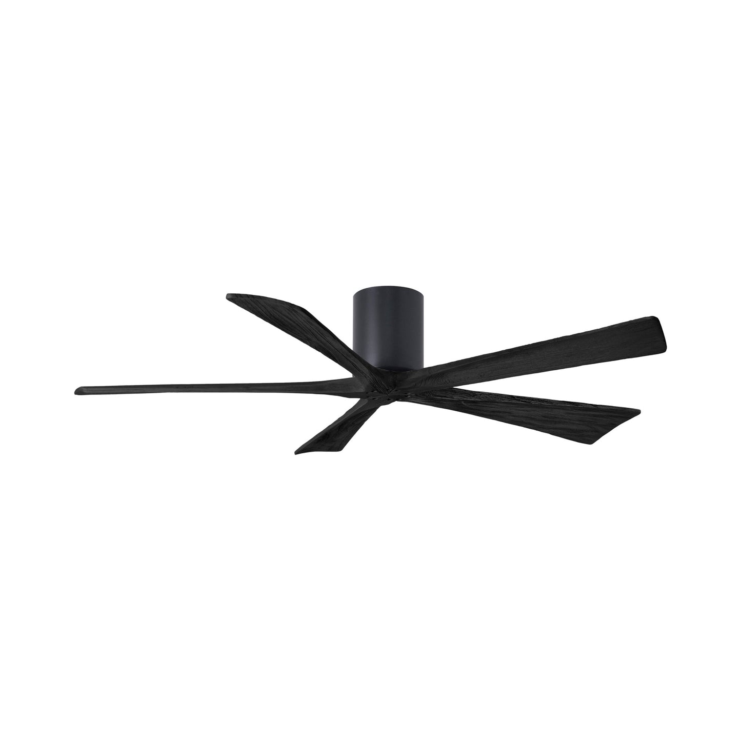 Irene IR5H Flush Mount Ceiling Fan in Matte Black/Matte Black (60-Inch).