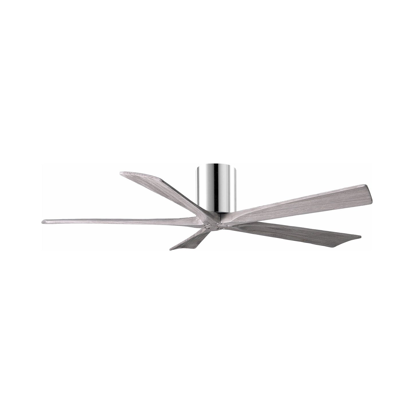 Irene IR5H Flush Mount Ceiling Fan in Polished Chrome/Barn Wood (60-Inch).