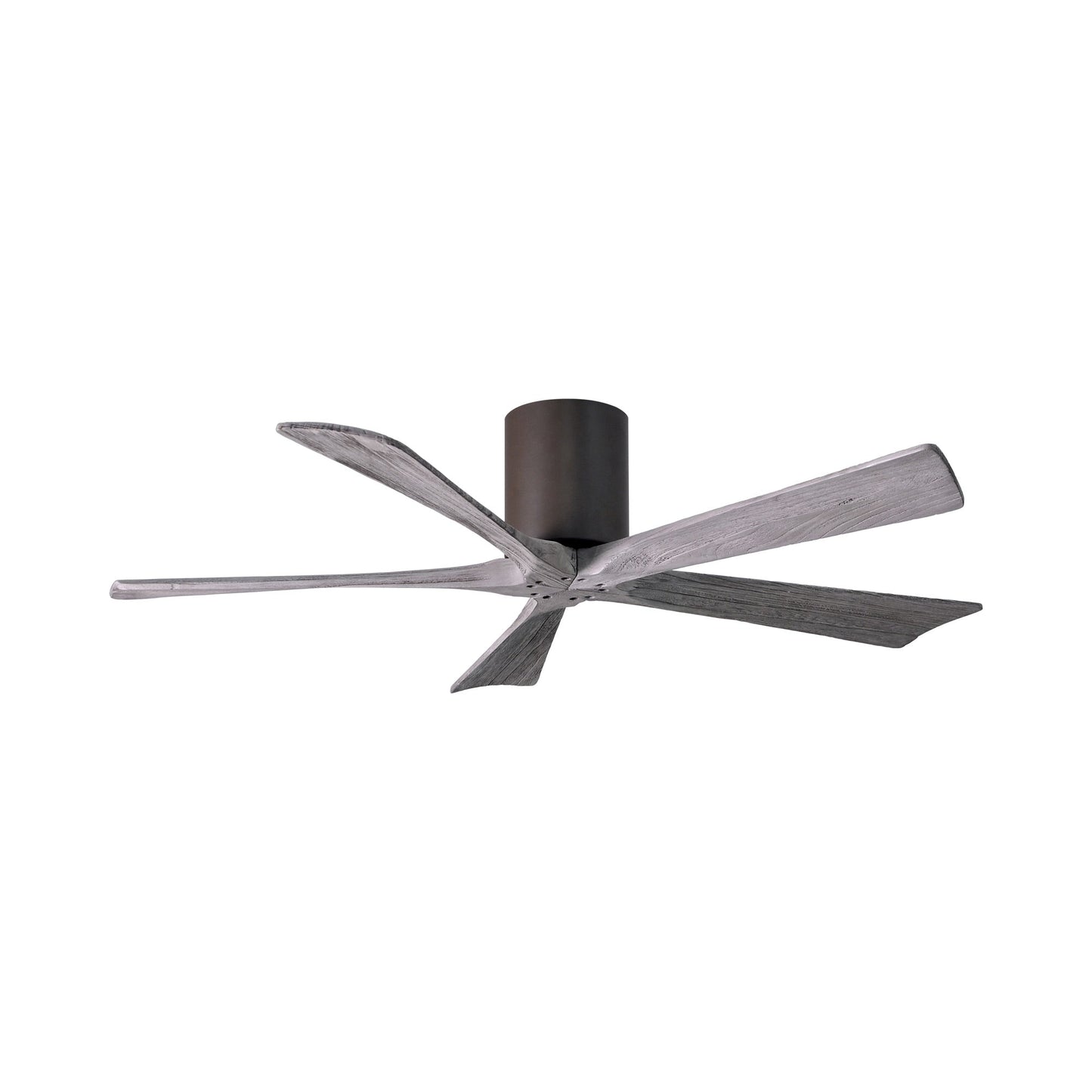 Irene IR5H Flush Mount Ceiling Fan in Textured Bronze/Barn Wood (52-Inch).