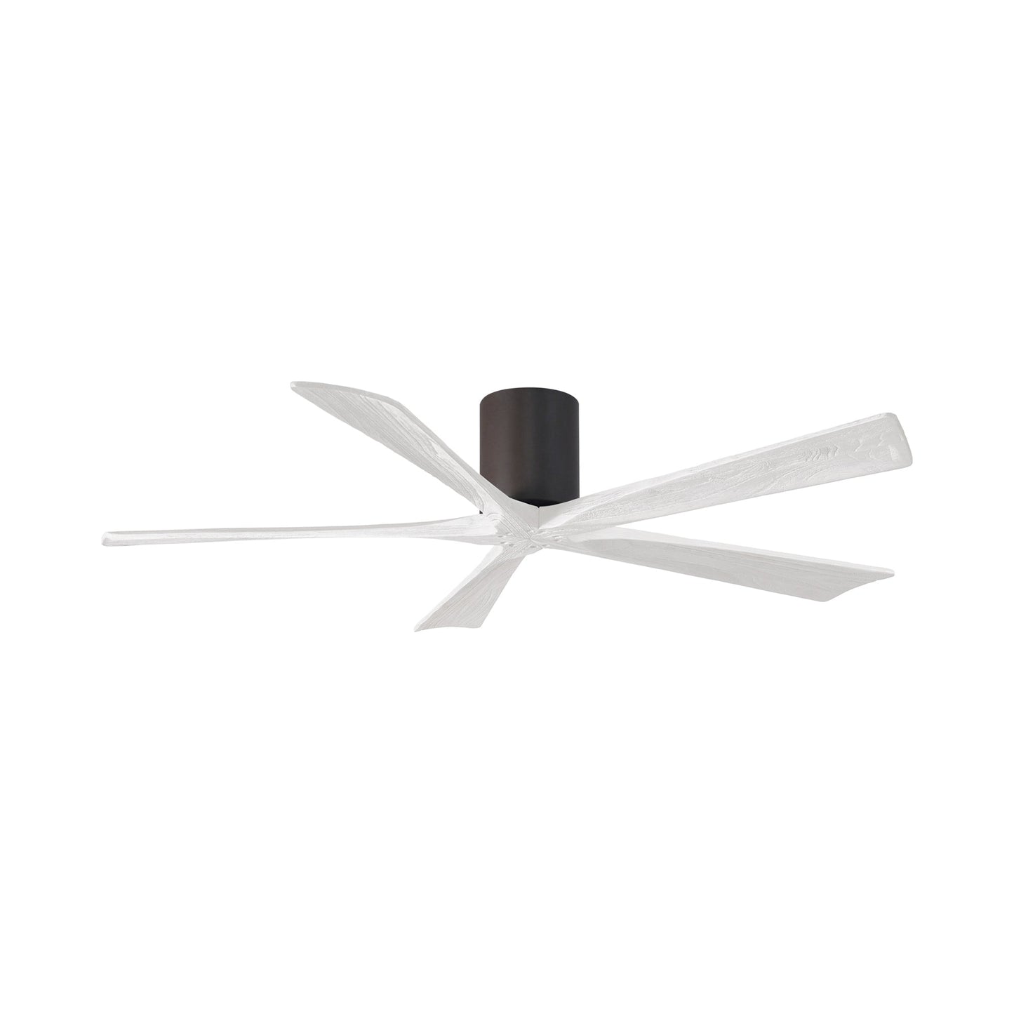 Irene IR5H Flush Mount Ceiling Fan in Textured Bronze/Matte White (60-Inch).