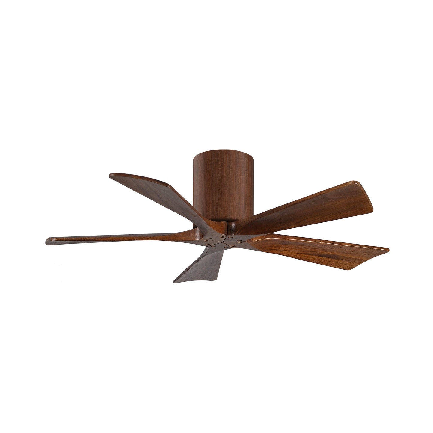 Irene IR5H Flush Mount Ceiling Fan in Walnut/Walnut (42-Inch).