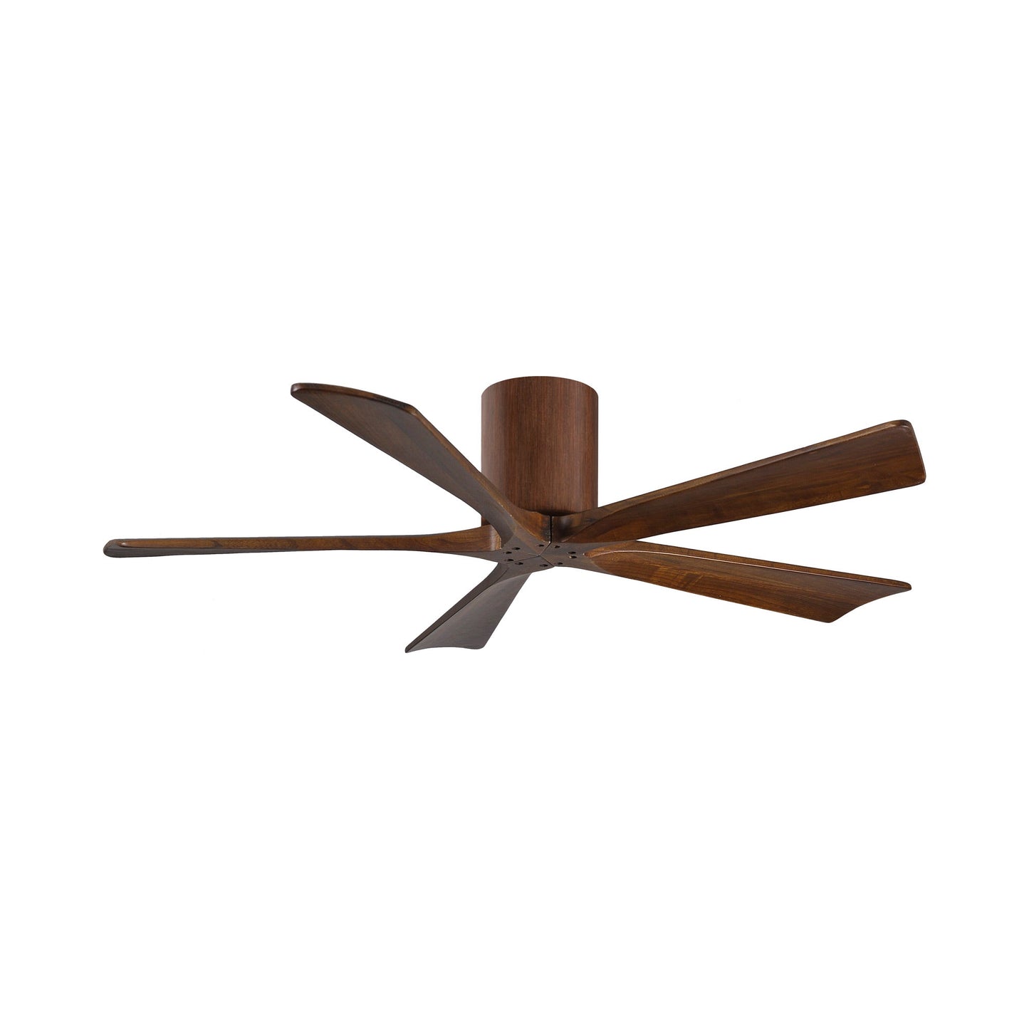 Irene IR5H Flush Mount Ceiling Fan in Walnut/Walnut (52-Inch).