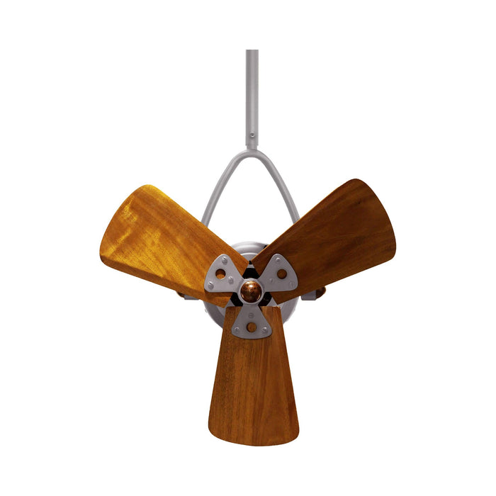 Jarold Direcional Ceiling Fan in Brushed Nickel/Wood.