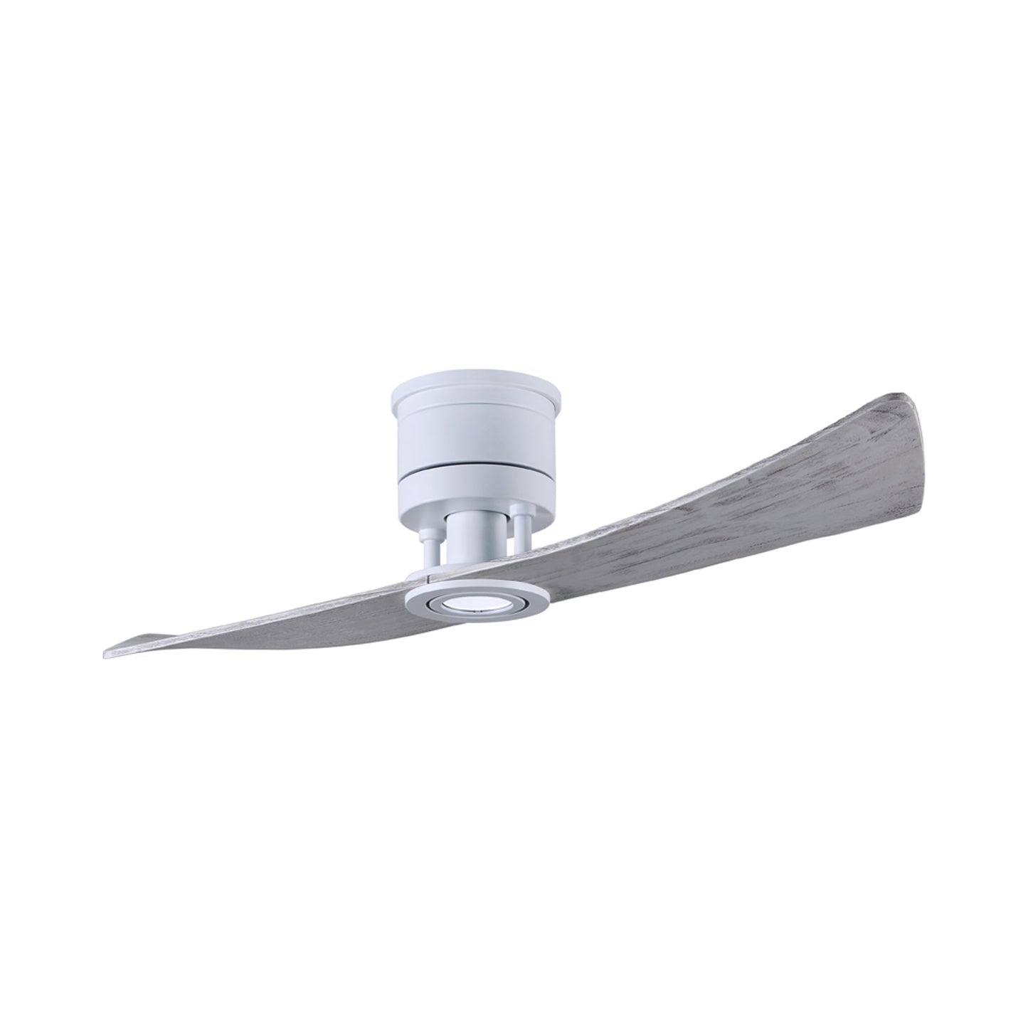 Lindsay LED Ceiling Fan in Matte White/Barnwood.