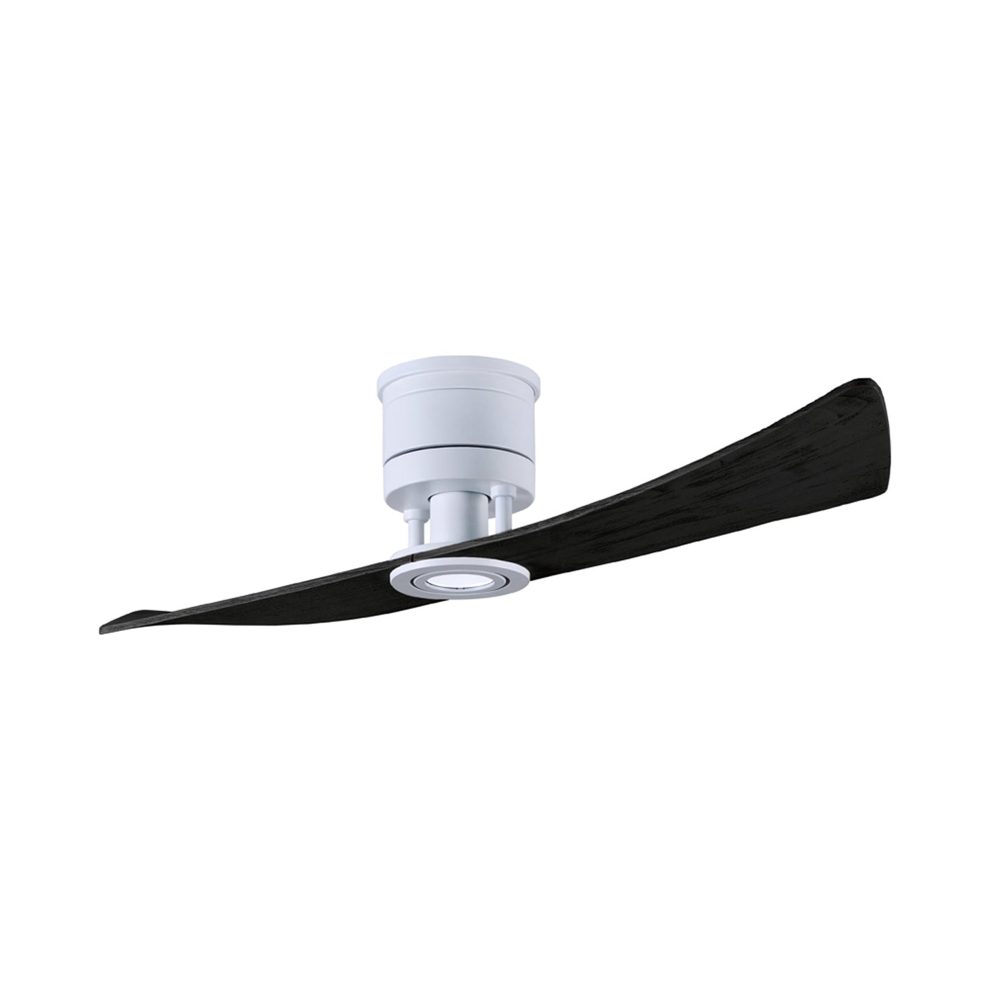 Lindsay LED Ceiling Fan in Matte White/Matte Black.