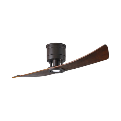 Lindsay LED Ceiling Fan in Textured Bronze/Walnut.