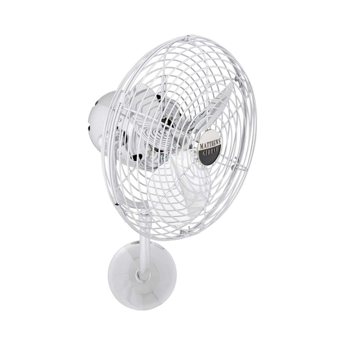Michelle Parede Wall Fan in Polished Chrome.