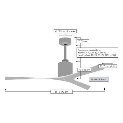 Molly Ceiling Fan - line drawing.