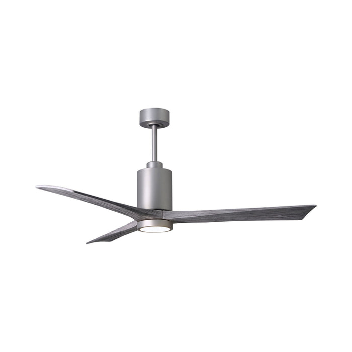 Patricia 3 LED Ceiling Fan in Brushed Nickel/Barnwood (60-Inch).