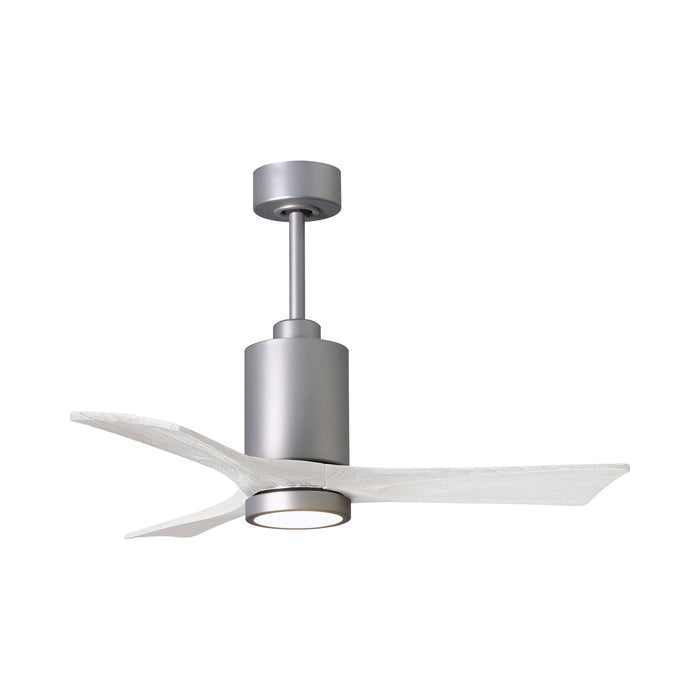 Patricia 3 LED Ceiling Fan in Brushed Nickel/Matte White (42-Inch).