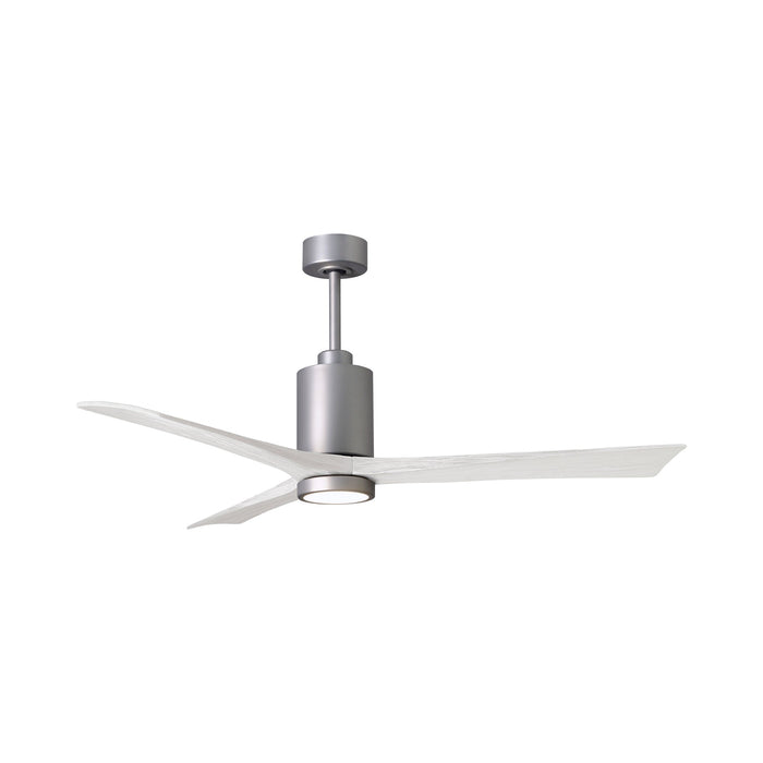 Patricia 3 LED Ceiling Fan in Brushed Nickel/Matte White (60-Inch).