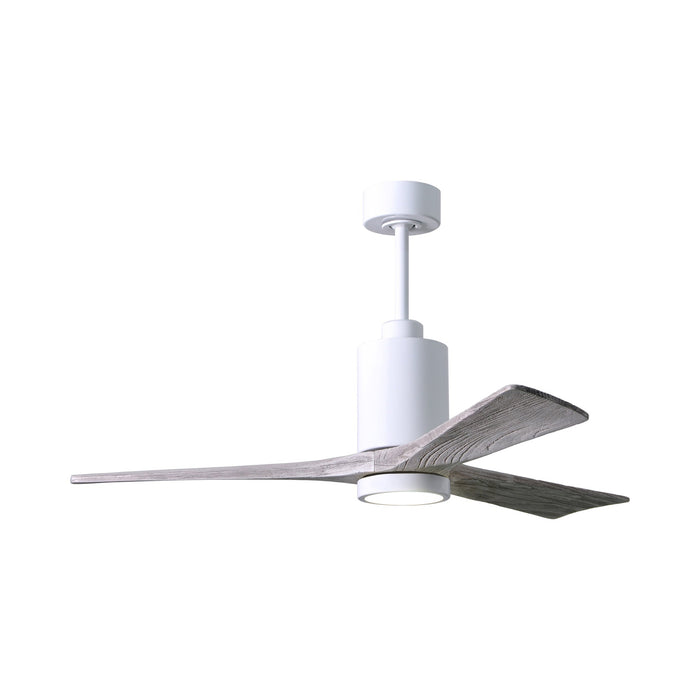 Patricia 3 LED Ceiling Fan in Gloss White/Barnwood (52-Inch).