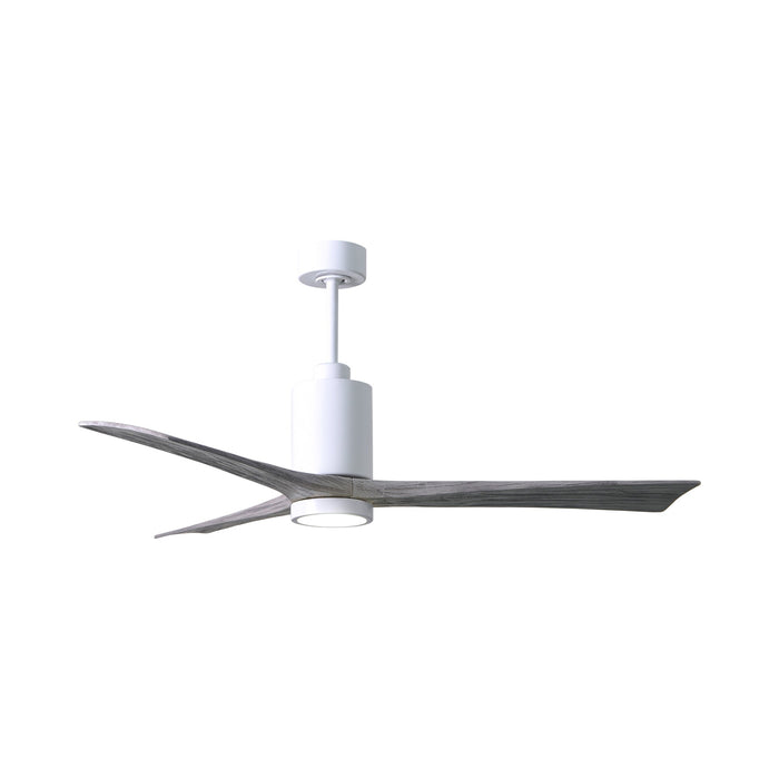 Patricia 3 LED Ceiling Fan in Gloss White/Barnwood (60-Inch).