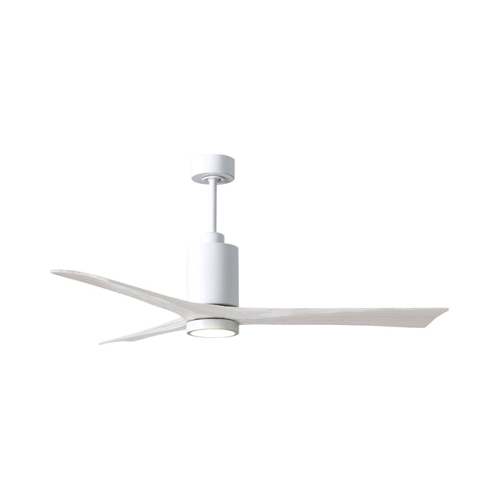 Patricia 3 LED Ceiling Fan in Gloss White/Matte White (60-Inch).
