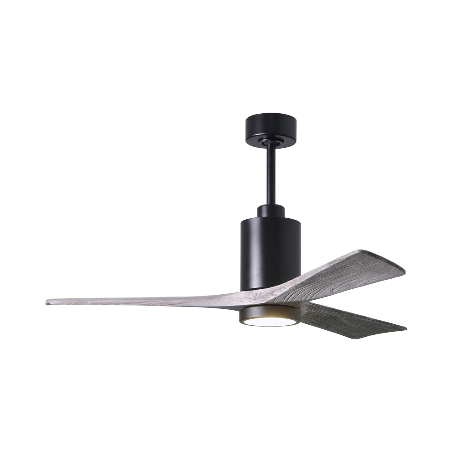 Patricia 3 Indoor / Outdoor LED Ceiling Fan in Matte Black/Barnwood (52-Inch).