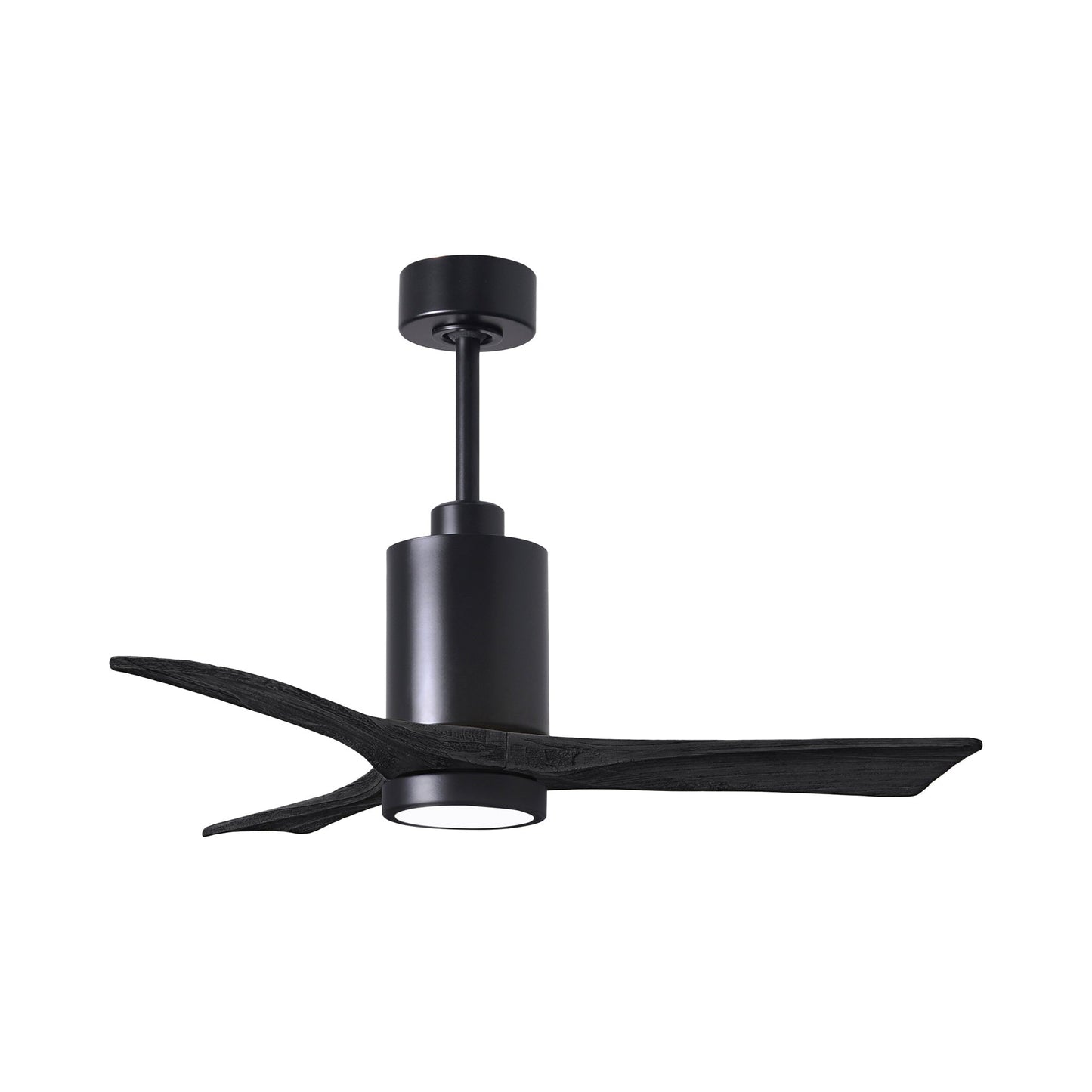 Patricia 3 Indoor / Outdoor LED Ceiling Fan in Matte Black/Matte Black (42-Inch).