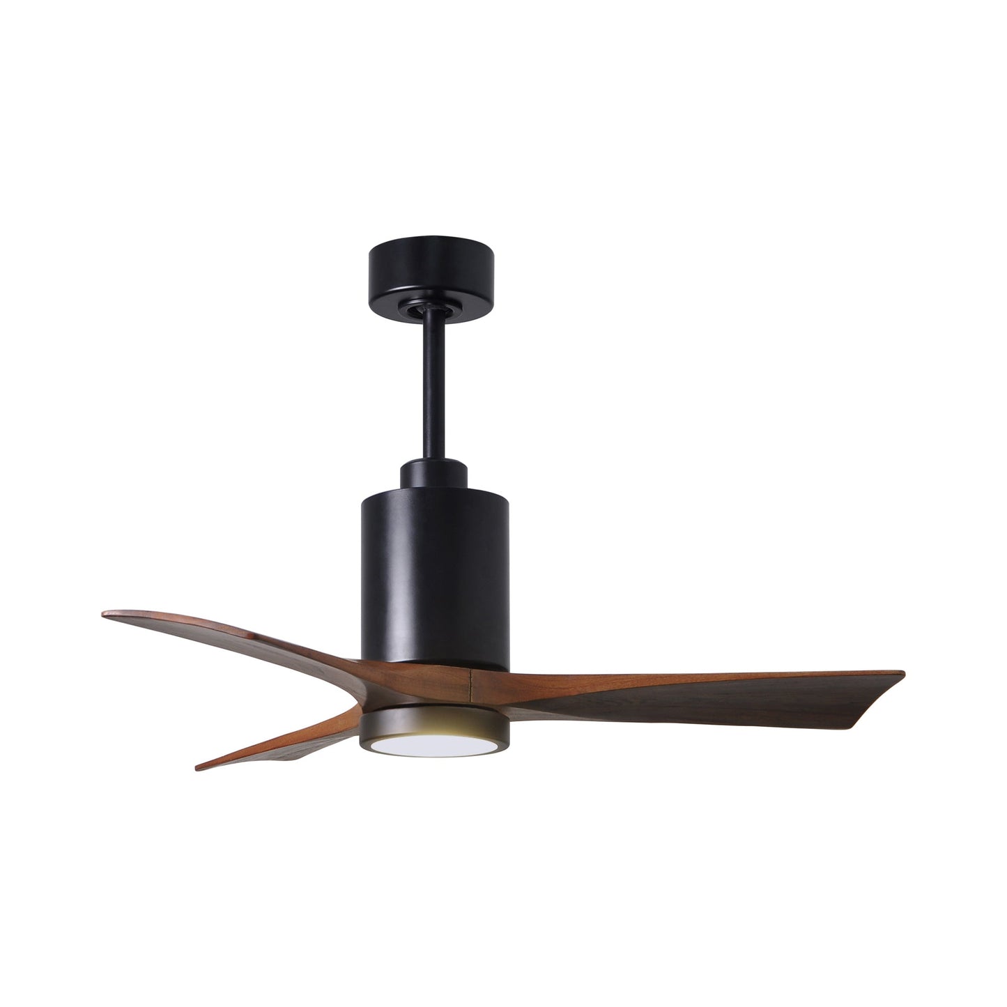 Patricia 3 Indoor / Outdoor LED Ceiling Fan in Matte Black/Walnut (42-Inch).