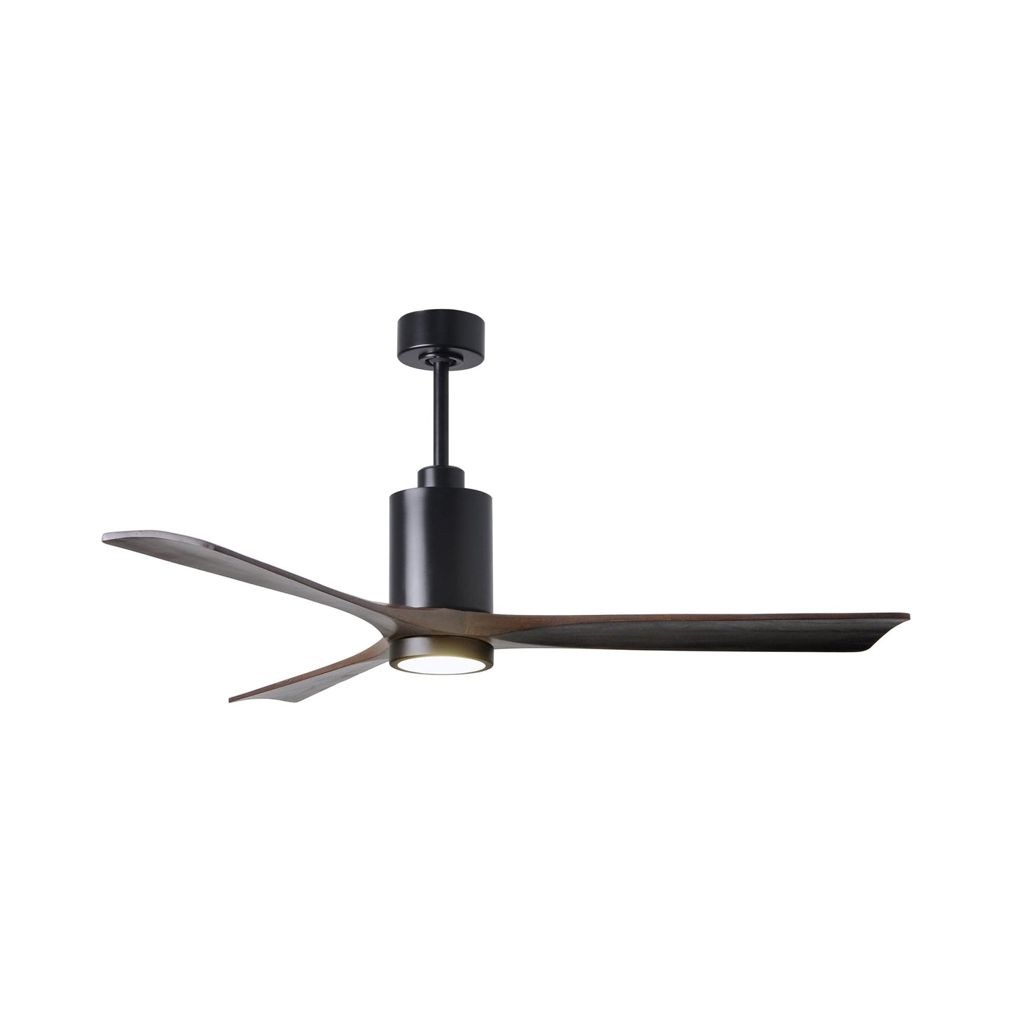 Patricia 3 Indoor / Outdoor LED Ceiling Fan in Matte Black/Walnut (60-Inch).