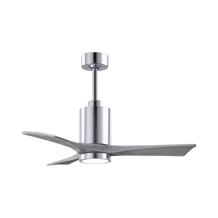 Patricia 3 LED Ceiling Fan in Polished Chrome/Barnwood (42-Inch).