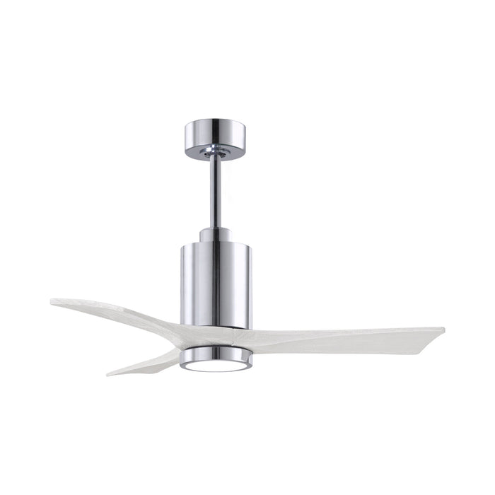 Patricia 3 LED Ceiling Fan in Polished Chrome/Matte White (42-Inch).