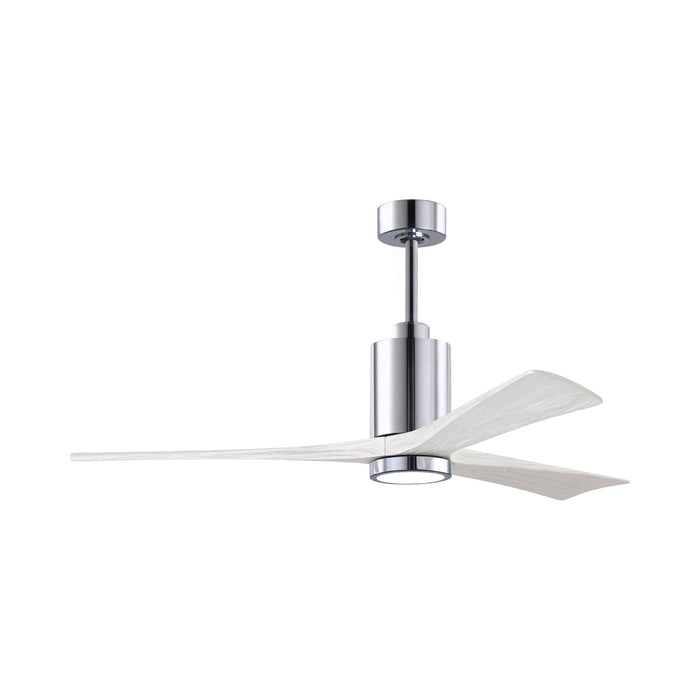 Patricia 3 LED Ceiling Fan in Polished Chrome/Matte White (60-Inch).