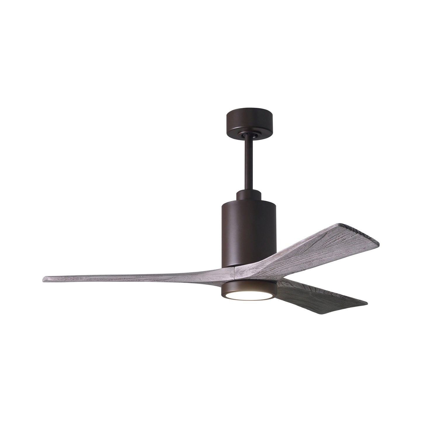 Patricia 3 Indoor / Outdoor LED Ceiling Fan in Textured Bronze/Barnwood (52-Inch).