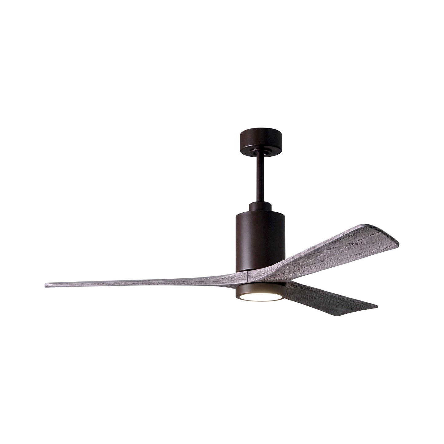 Patricia 3 Indoor / Outdoor LED Ceiling Fan in Textured Bronze/Barnwood (60-Inch).