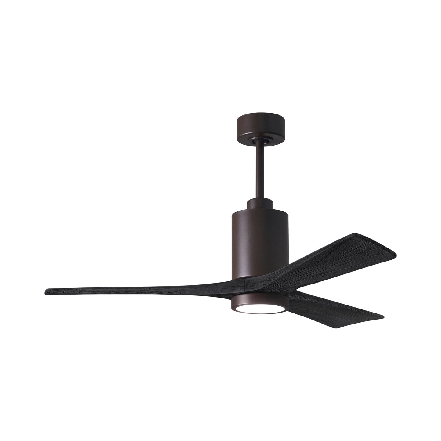 Patricia 3 Indoor / Outdoor LED Ceiling Fan in Textured Bronze/Matte Black (52-Inch).