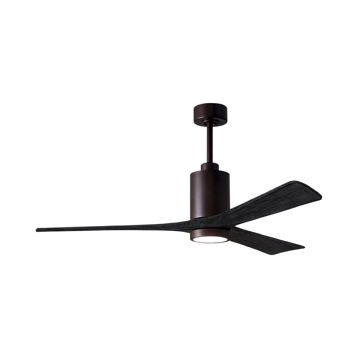 Patricia 3 Indoor / Outdoor LED Ceiling Fan in Textured Bronze/Matte Black (60-Inch).