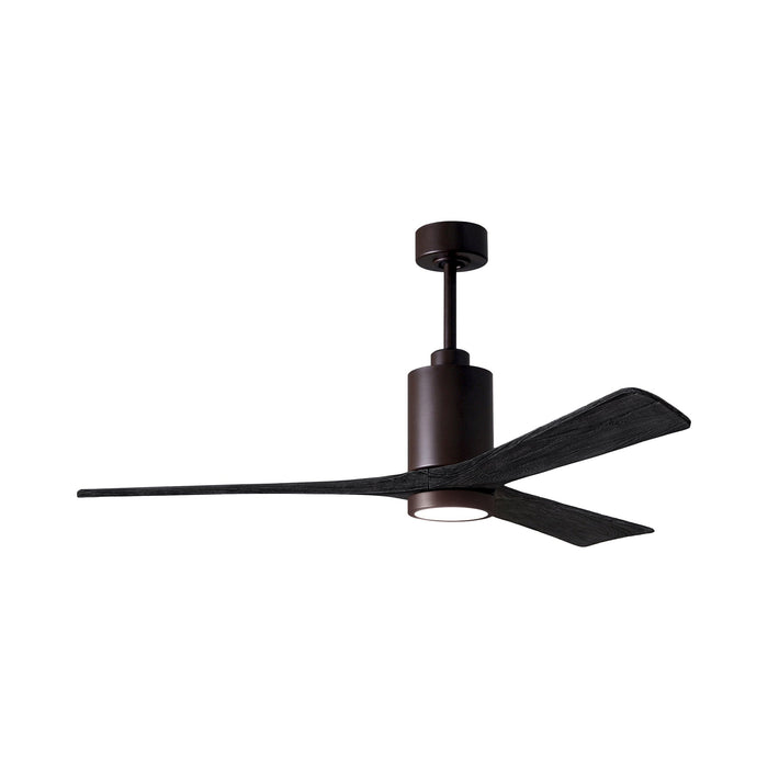 Patricia 3 LED Ceiling Fan in Textured Bronze/Matte Black (60-Inch).