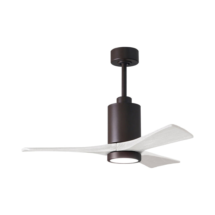 Patricia 3 LED Ceiling Fan in Textured Bronze/Matte White (42-Inch).