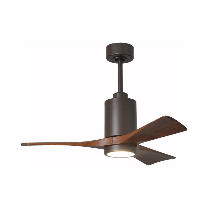 Patricia 3 LED Ceiling Fan in Textured Bronze/Walnut (42-Inch).