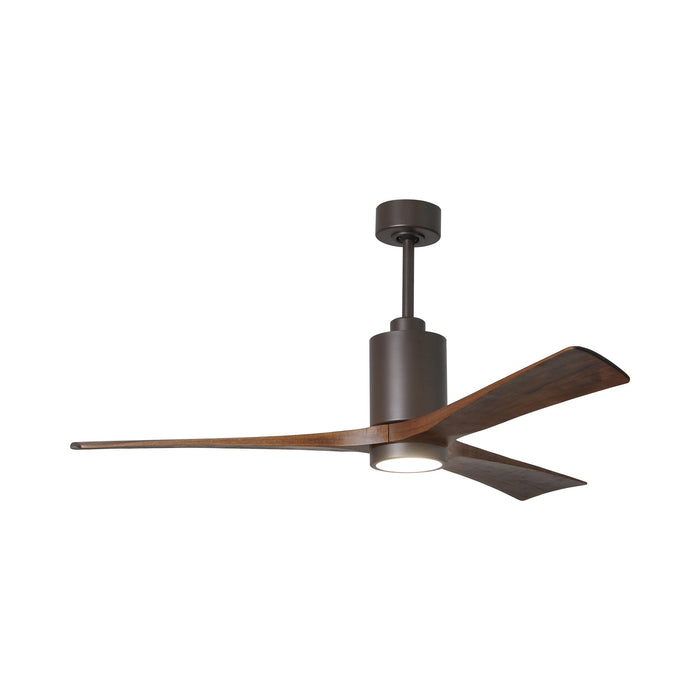 Patricia 3 LED Ceiling Fan in Textured Bronze/Walnut (60-Inch).