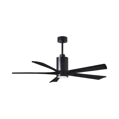 Patricia 5 Indoor / Outdoor LED Ceiling Fan in Matte Black/Matte Black (60-Inch).