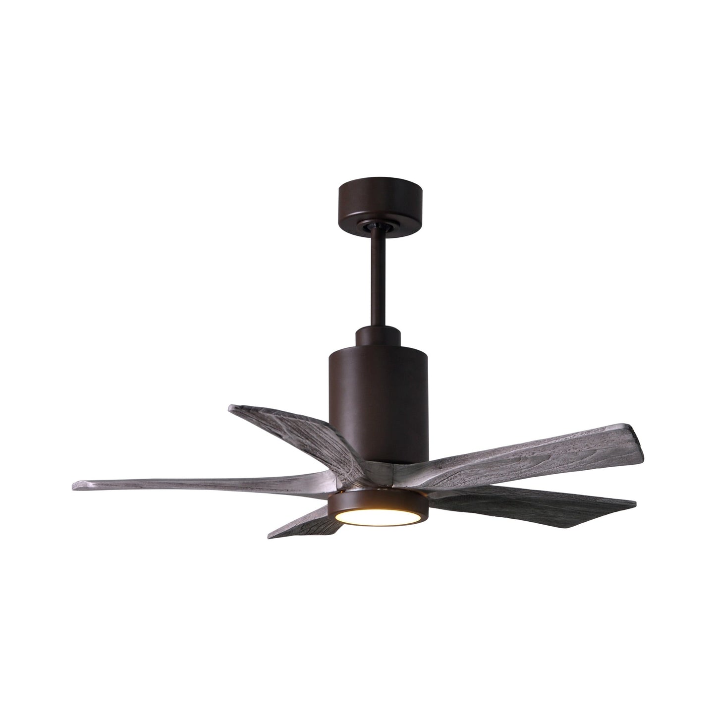 Patricia 5 Indoor / Outdoor LED Ceiling Fan in Textured Bronze/Barnwood (42-Inch).