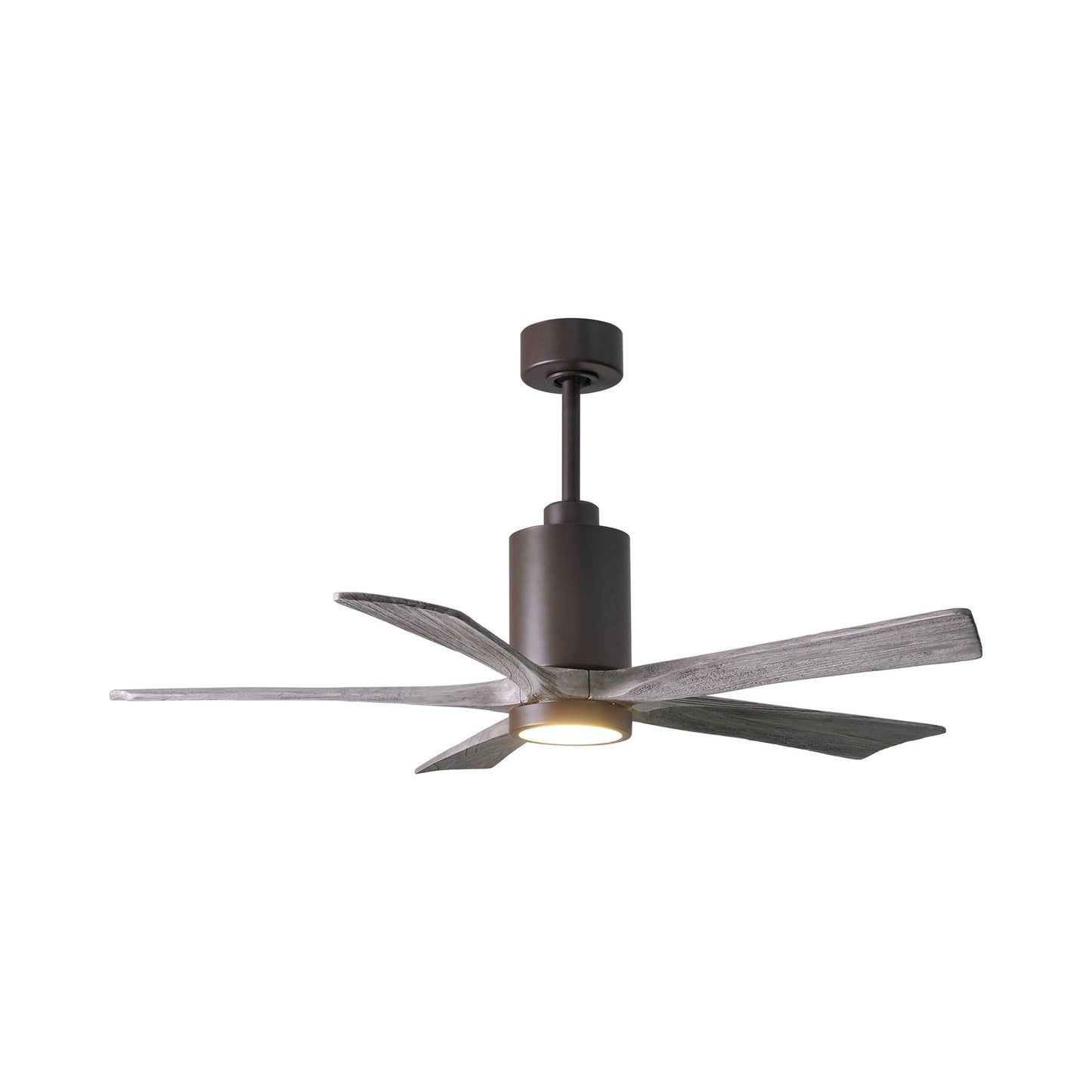 Patricia 5 Indoor / Outdoor LED Ceiling Fan in Textured Bronze/Barnwood (52-Inch).