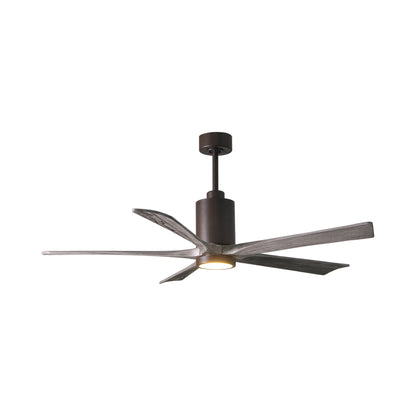 Patricia 5 Indoor / Outdoor LED Ceiling Fan in Textured Bronze/Barnwood (60-Inch).